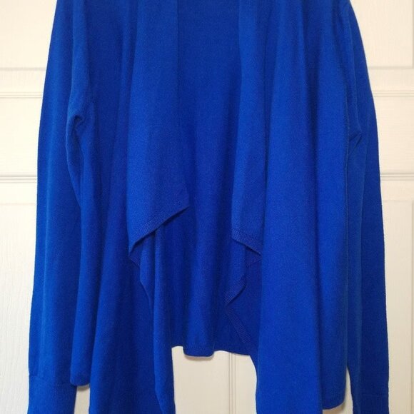 a.n.a. draped open-front cardigan asymmetrical stretch log sleeves - Picture 10 of 10